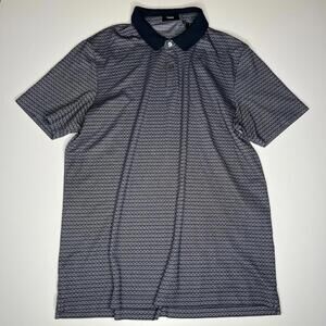 Theory Standard Polo Inca Jacquard Shirt Men’s Size XL Navy Blue Peru Pima